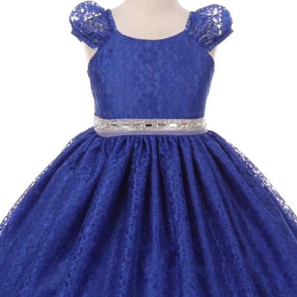 Big Girls Glitter Rhinestone Bouffant Holiday Easter Flower Girl Dress Chrsitmas - Picture 3 of 3